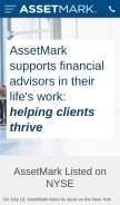 How assetmark.com looks like on a mobile device such as an iPhone.