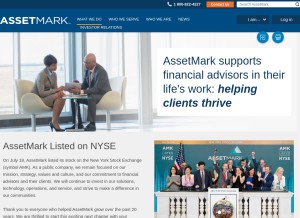 How assetmark.com looks like on a tablet such as an iPad.