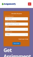 How assignmentfy.com looks like on a mobile device such as an iPhone.