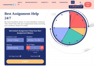How assignmenthelp247.com looks like on a tablet such as an iPad.