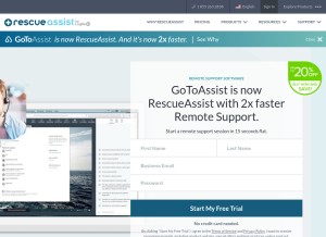 How assist.com looks like on a tablet such as an iPad.