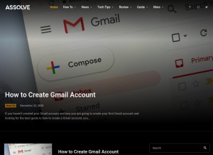 How assolve.com looks like on a tablet such as an iPad.