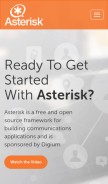 How asterisk.org looks like on a mobile device such as an iPhone.