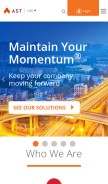 How astfinancial.com looks like on a mobile device such as an iPhone.