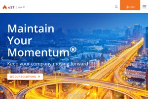 How astfinancial.com looks like on a tablet such as an iPad.