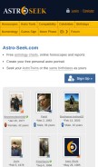 How astro-seek.com looks like on a mobile device such as an iPhone.