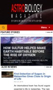 How astrobio.net looks like on a mobile device such as an iPhone.