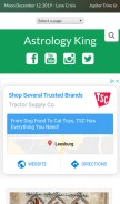 How astrologyking.com looks like on a mobile device such as an iPhone.