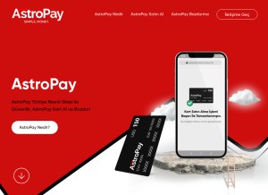 How astropayturkey.com looks like on a tablet such as an iPad.
