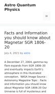 How astroquantumphysics.com looks like on a mobile device such as an iPhone.