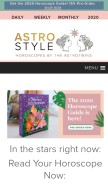 How astrostyle.com looks like on a mobile device such as an iPhone.