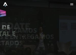 How astrusweb.com looks like on a tablet such as an iPad.