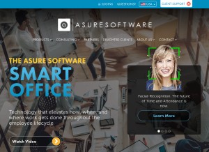 How asuresoftware.com looks like on a tablet such as an iPad.