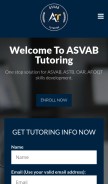 How asvab-tutoring.com looks like on a mobile device such as an iPhone.