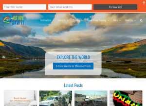 How aswesawit.com looks like on a tablet such as an iPad.