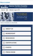 How atanet.org looks like on a mobile device such as an iPhone.