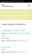 How atesun.com looks like on a mobile device such as an iPhone.