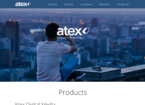 How atex.com looks like on a tablet such as an iPad.