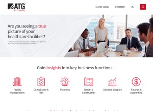 How atginc.com looks like on a tablet such as an iPad.