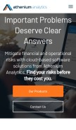 How athenium.com looks like on a mobile device such as an iPhone.