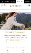 How athleta.com looks like on a mobile device such as an iPhone.