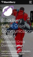 How athoc.com looks like on a mobile device such as an iPhone.