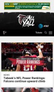 How atlantafalcons.com looks like on a mobile device such as an iPhone.