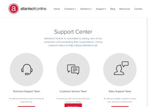 How atlantech.net looks like on a tablet such as an iPad.