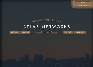 How atlasnetworks.us looks like on a tablet such as an iPad.