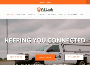 How atlinkservices.com looks like on a tablet such as an iPad.