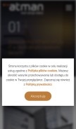 How atman.pl looks like on a mobile device such as an iPhone.