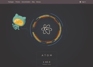 How atom.io looks like on a tablet such as an iPad.