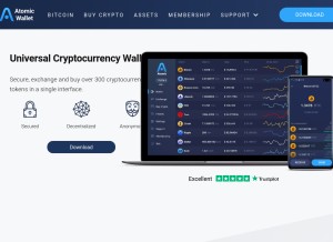 How atomicwallet.io looks like on a tablet such as an iPad.