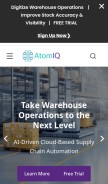 How atomiq.us looks like on a mobile device such as an iPhone.