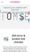 How atomseo.com looks like on a mobile device such as an iPhone.