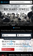How atomtickets.com looks like on a mobile device such as an iPhone.