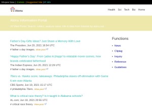 How atonu.net looks like on a tablet such as an iPad.