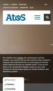 How atosorigin.com looks like on a mobile device such as an iPhone.