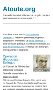 How atoute.org looks like on a mobile device such as an iPhone.