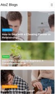 How atozblogz.com looks like on a mobile device such as an iPhone.