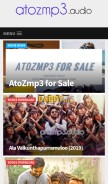 How atozmp3.audio looks like on a mobile device such as an iPhone.