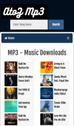 How atozmp3.world looks like on a mobile device such as an iPhone.