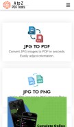 How atozpdftools.com looks like on a mobile device such as an iPhone.