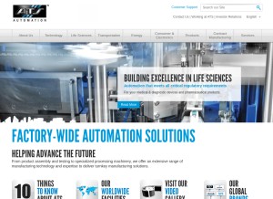 How atsautomation.com looks like on a tablet such as an iPad.