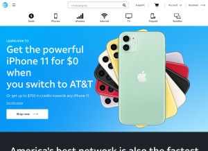 How att.com looks like on a tablet such as an iPad.
