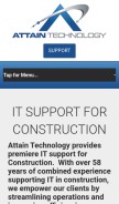 How attaintechnology.com looks like on a mobile device such as an iPhone.