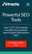 How attracta.com looks like on a mobile device such as an iPhone.