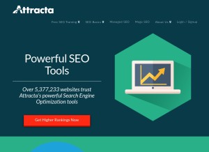 How attracta.com looks like on a tablet such as an iPad.