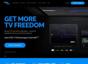 How atttvnow.com looks like on a tablet such as an iPad.