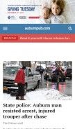 How auburnpub.com looks like on a mobile device such as an iPhone.
